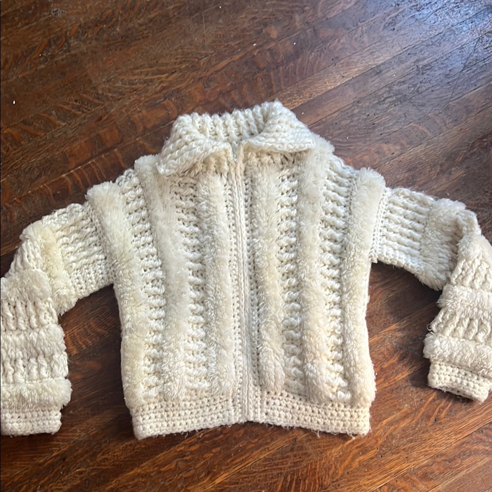 Vintage Cream Chunky Knit Sweater